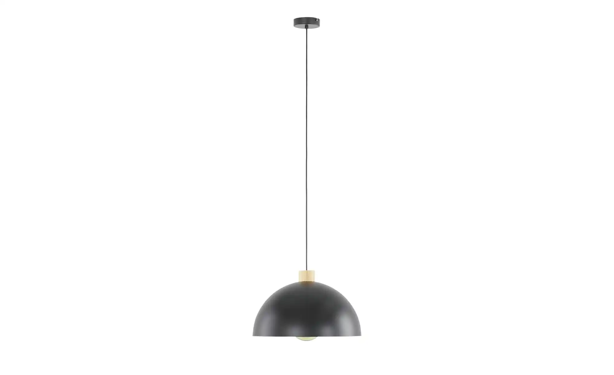 KHG Pendelleuchte, 1-flammig, schwarz/ Holz