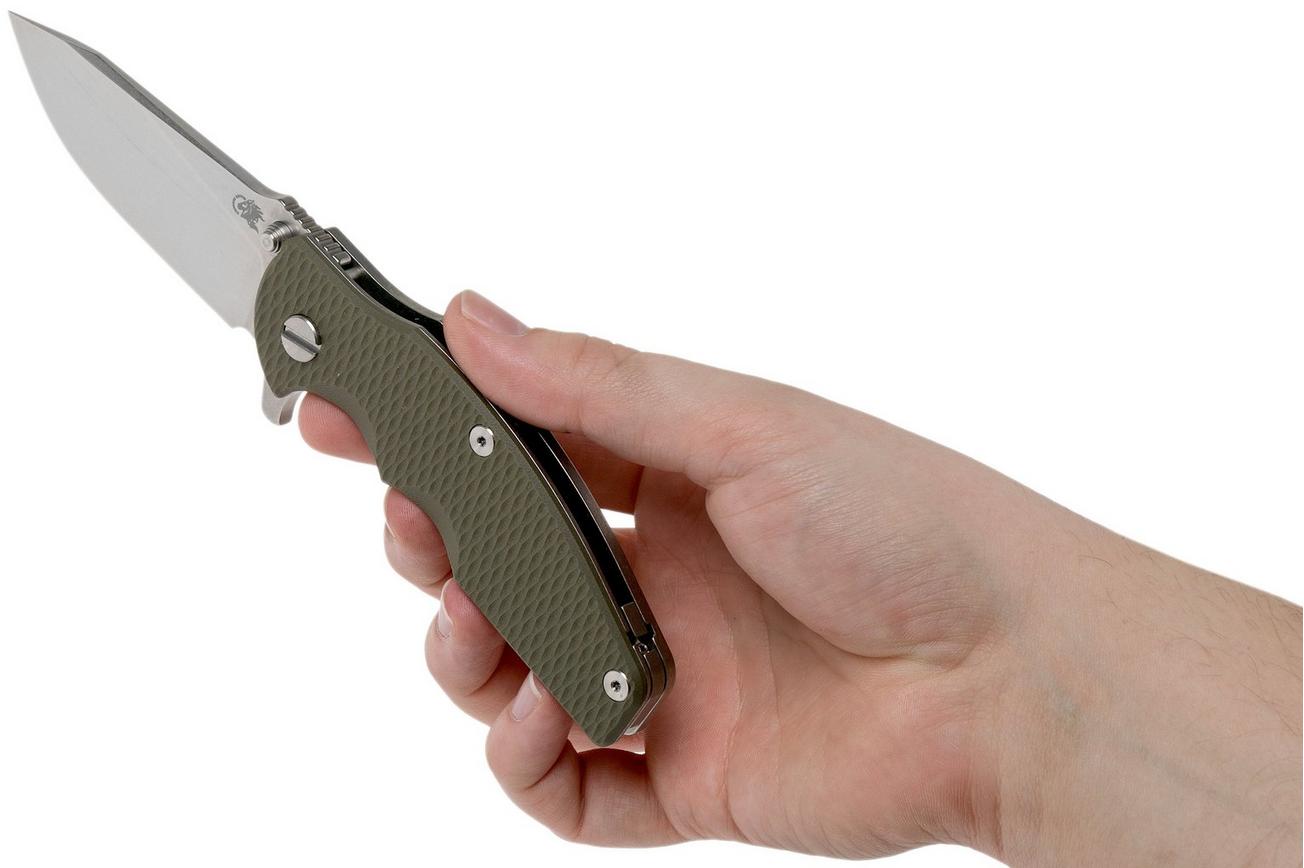 Rick Hinderer Jurassic Slicer OD Green G10 CPM 20CV zakmes