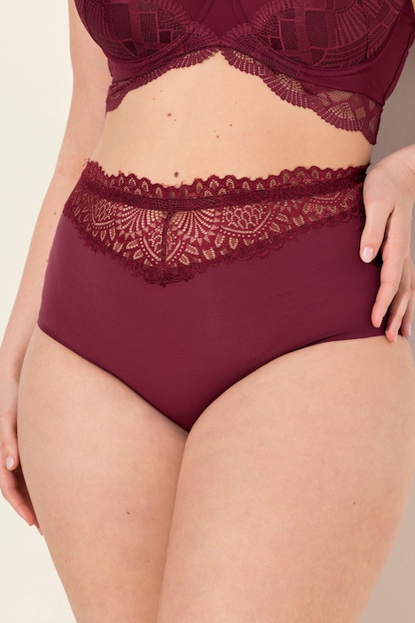 TRUYOU Maxislips, 3er-Pack, Spitzen-Bündchen, Mikrofaser