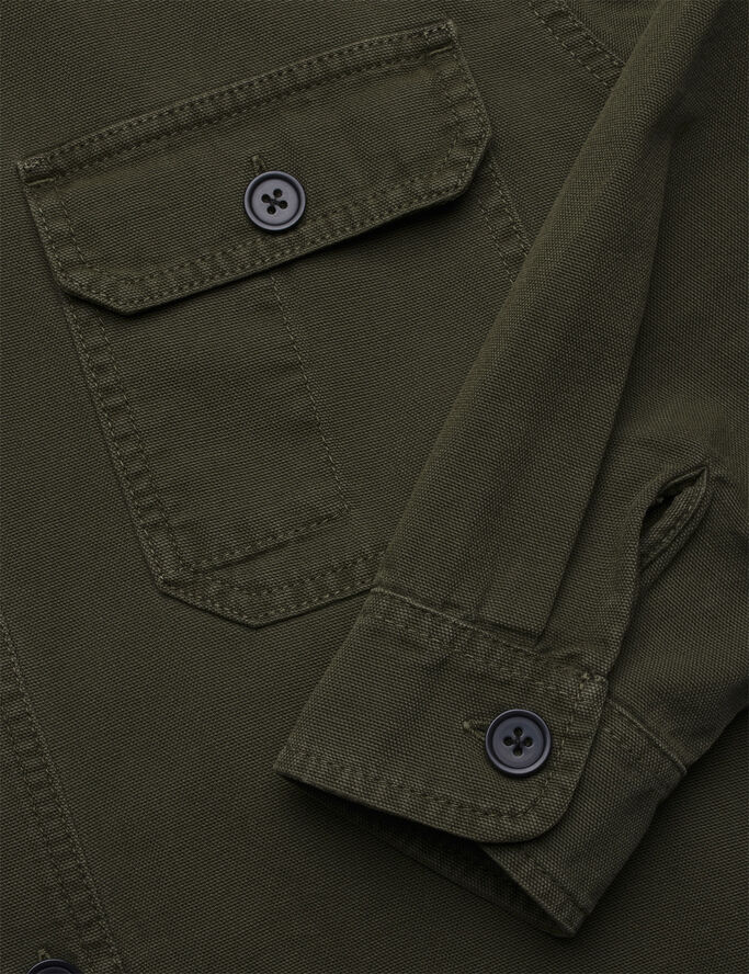 Mads Nørgaard - Copenhagen Dyed Canvas Stern Shirt Olive night
