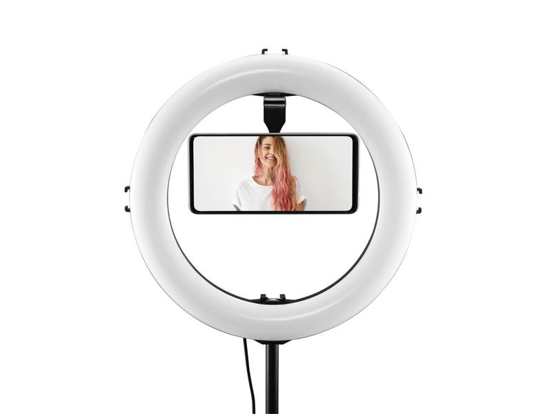 Hama Halterung Handy «Puck» magnetisch, universal Kompakter Magnet-Halter zur sicheren Befestigung eines Smartphones an Kamerastative und ¼“-Anschlüsse