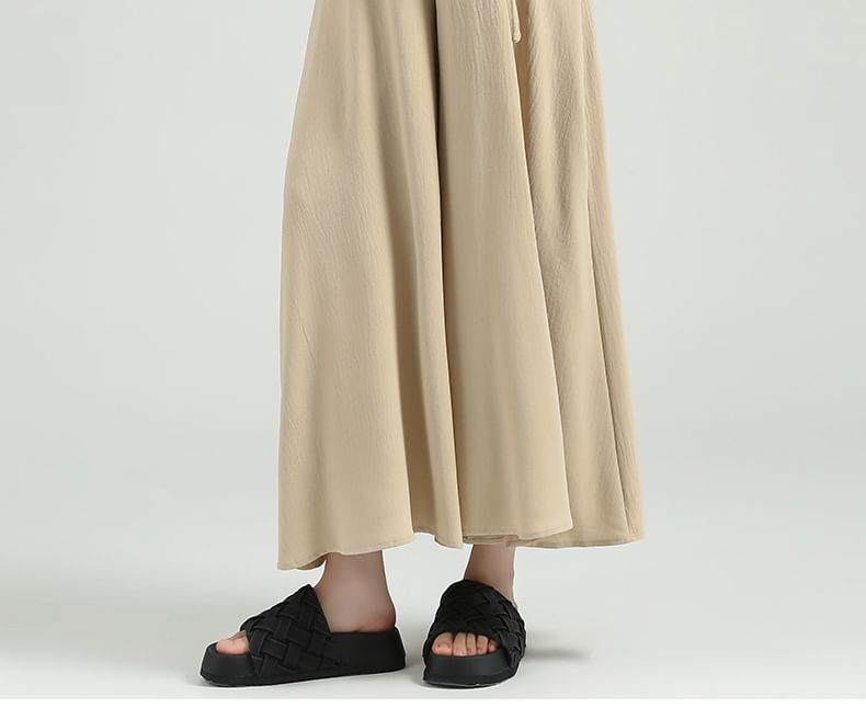 matteira - Maternity High Waist Plain Cropped Culottes