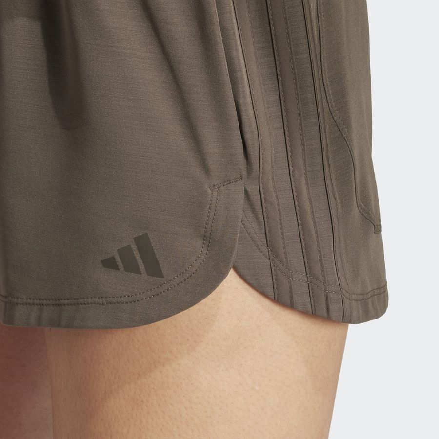 Adidas Short de training taille haute toile Pacer 3 bandes