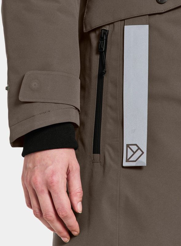 Didriksons - Erika - Parka - Bruin - Dames - 100% Waterdicht en Winddicht