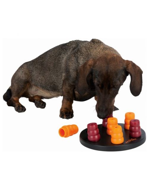 Trixie Dog Activity Mini Solitaire Strategiespel - Hondenspeelgoed - Ø20 cm Donkerblauw Wit Oranje 1 stuk Level 1