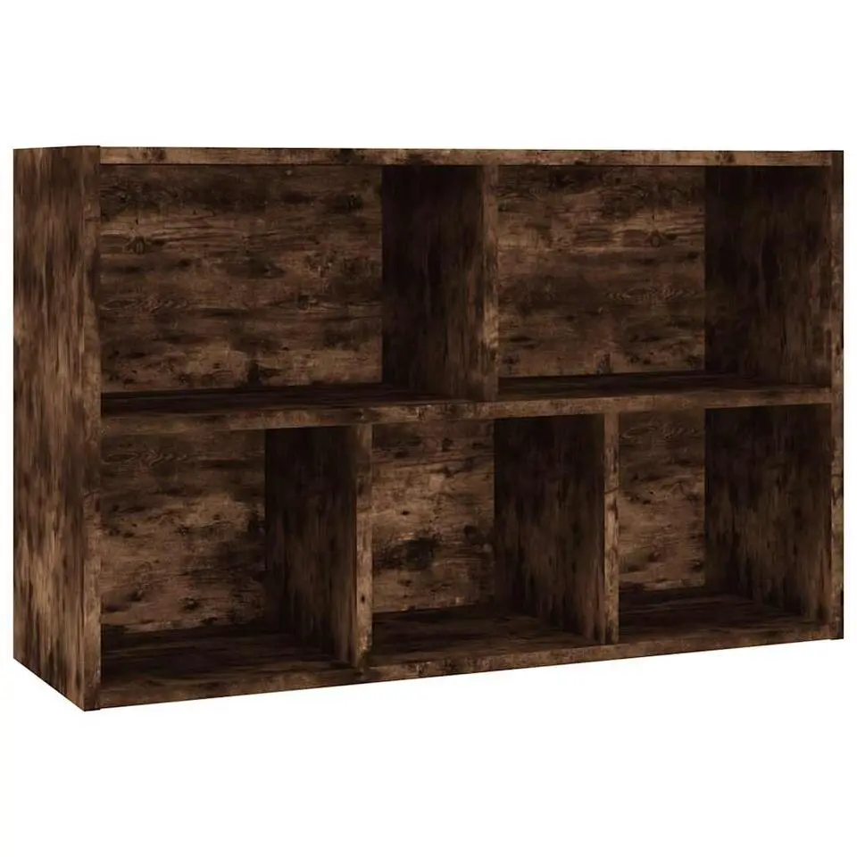 vidaXL - Boekenkast/dressoir met 5 vakken - Gerookt eiken - Hout - 50x25x80 cm