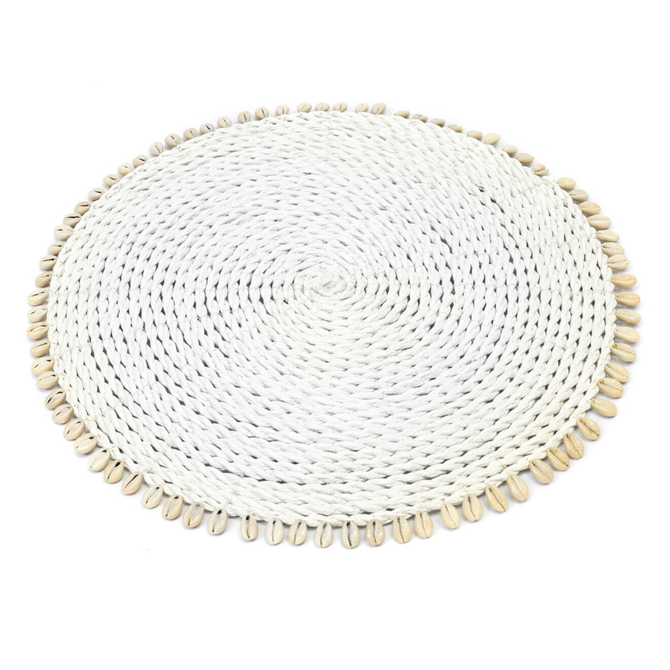Bazar Bizar Set de table coquillage blanc -  D.38 cm