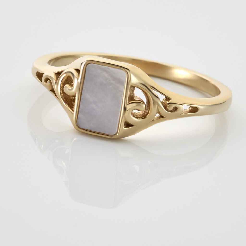 Chevalière Argent Dore Reine