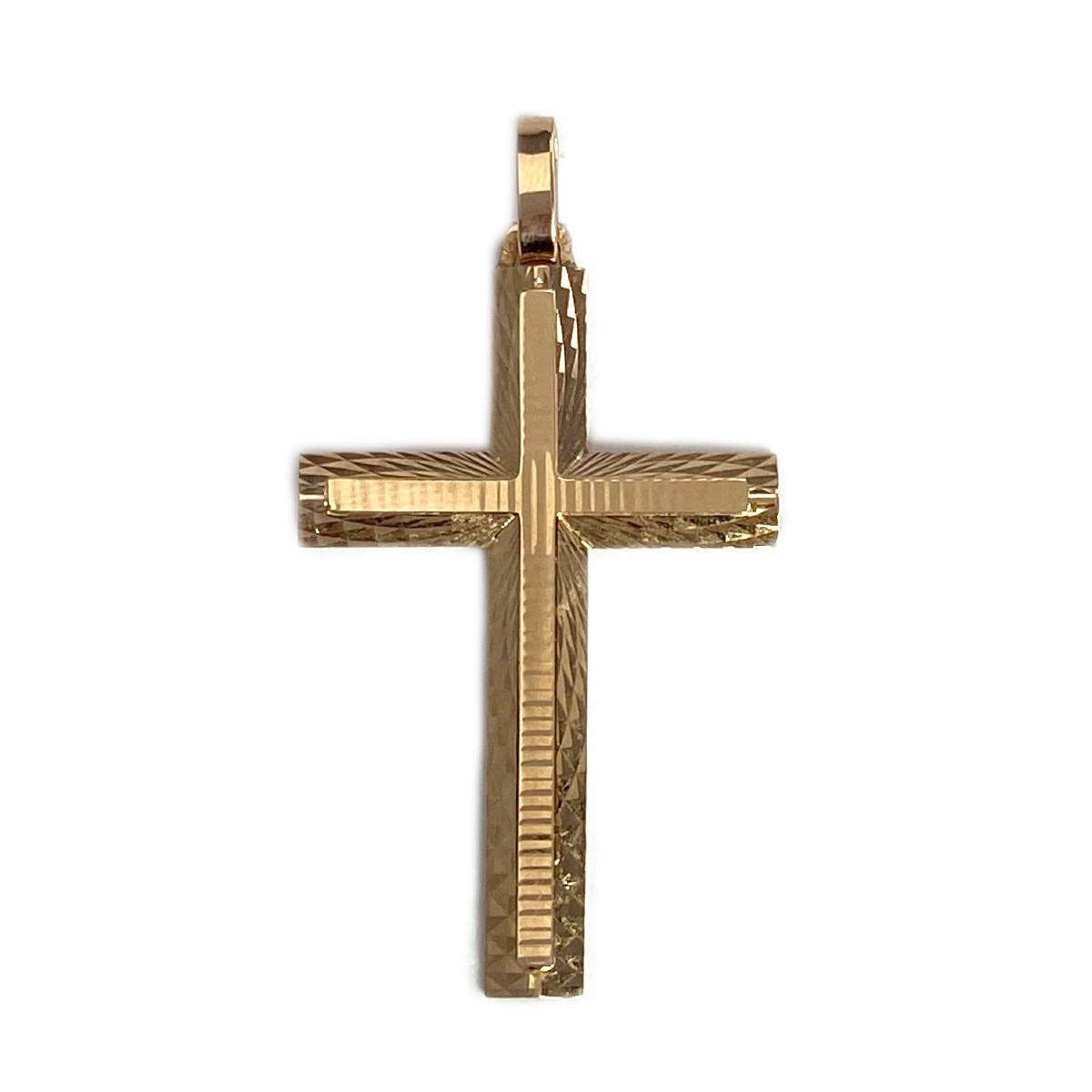 Pendentif croix d'occasion or 750 jaune