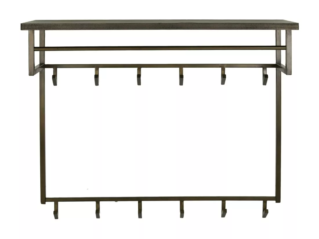 Portemanteau mural vintage 1 étagère 12 crochets RALF