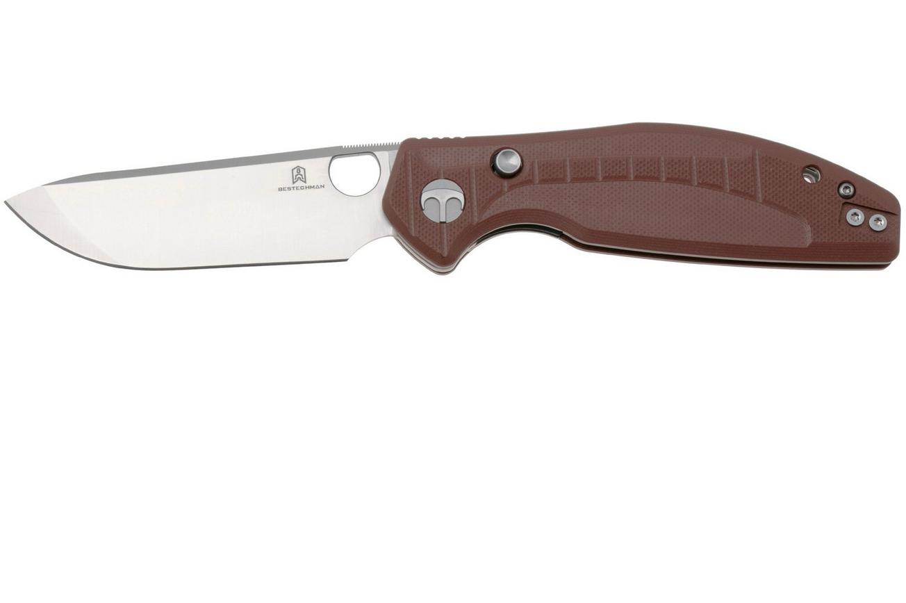 Bestechman Angry Owl BMK12D-1 Satin D2, Brown G10, zakmes