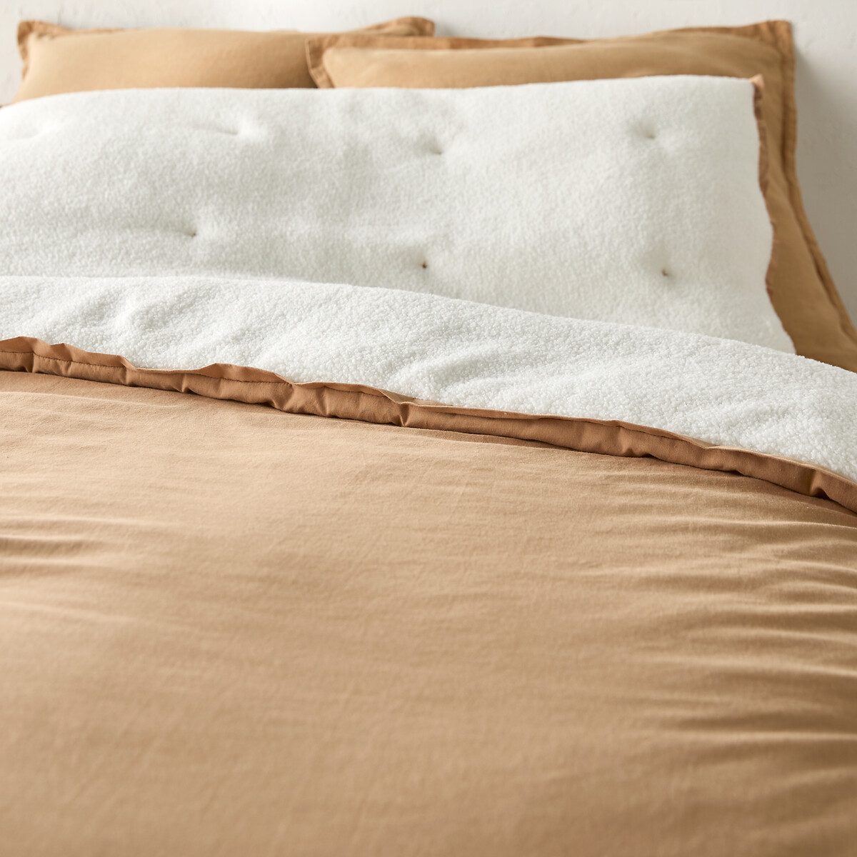 LA REDOUTE INTERIEURS<br>Edredom acolchoado em sherpa e algodão lavado, Walls