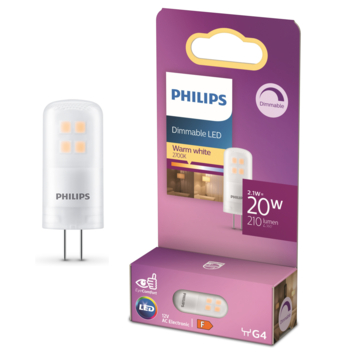 Philips LED capsule G4 2.1W dimbaar