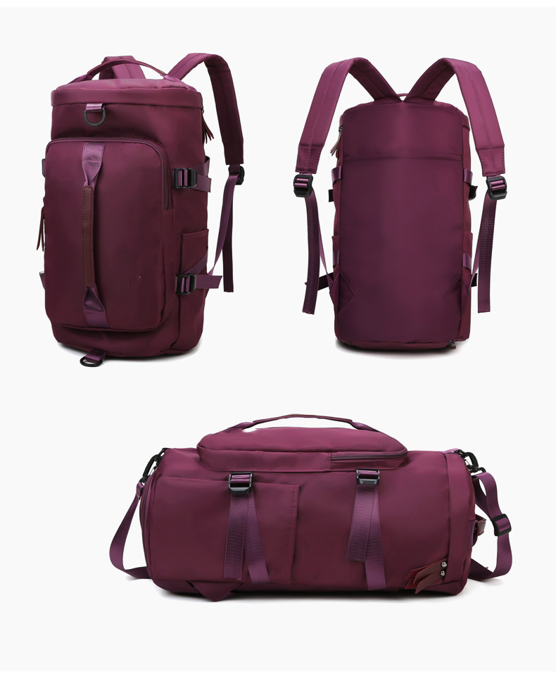 (42x31cm) Reise Rucksack Sport Tasche mit Schuh- / Nassfach - Rot