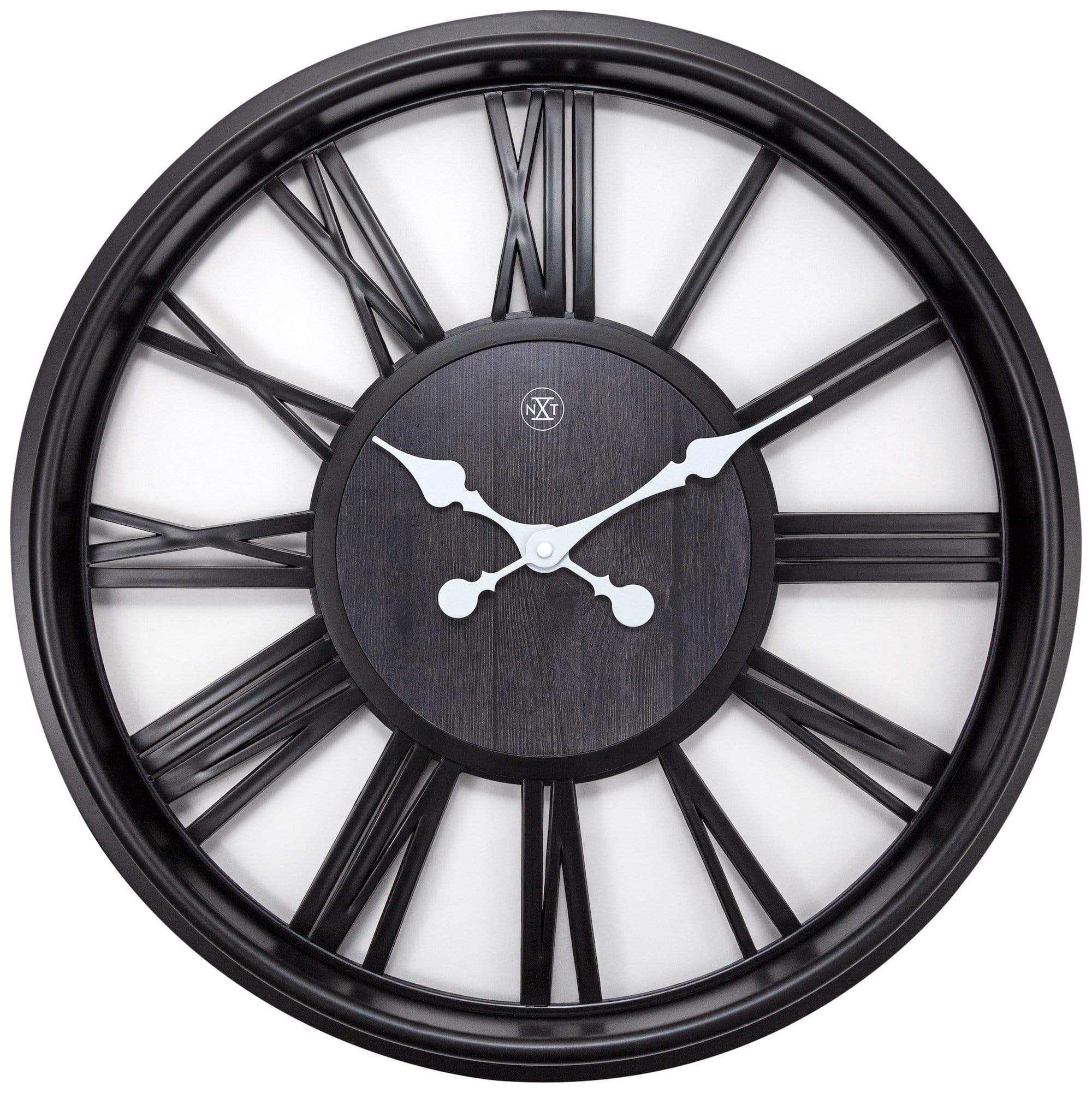 NeXtime - nXt - Wandklok -  51 cm - Plastic - Zwart - 'Quebec'