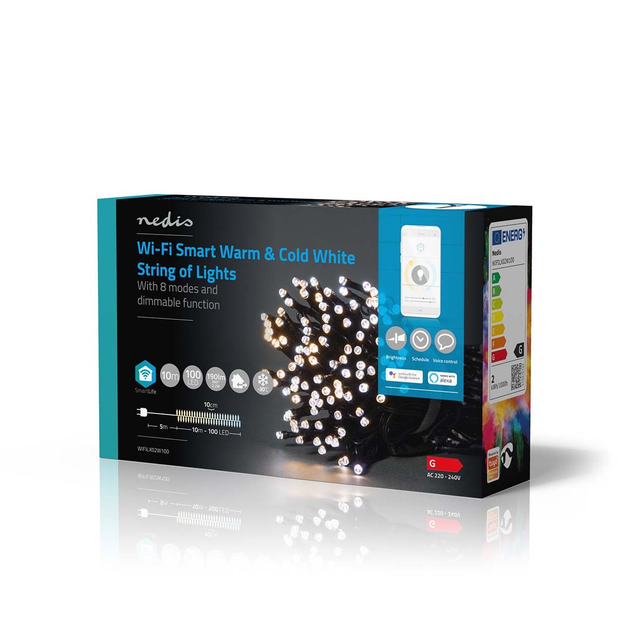 Nedis SmartLife Decoratieve LED lichtslang iOS/Android 10 meter | 100 LED's