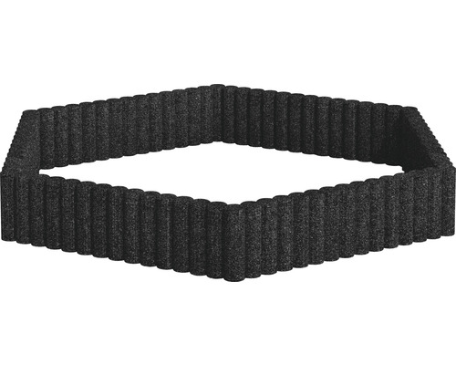 Terrasoft tuinrand/gazonrand voor zandbakken met buis, 100 x 8 x 27,5 cm, 6 stuks, antraciet
