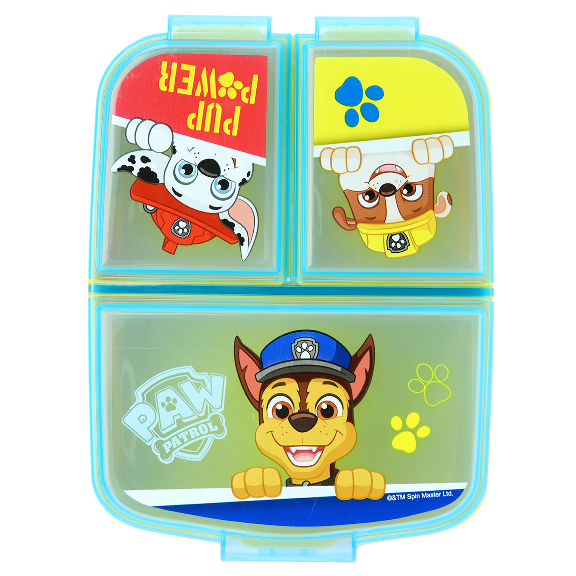 Topolino PAW Patrol Brotdose mit 3 Fächern gelb / blau