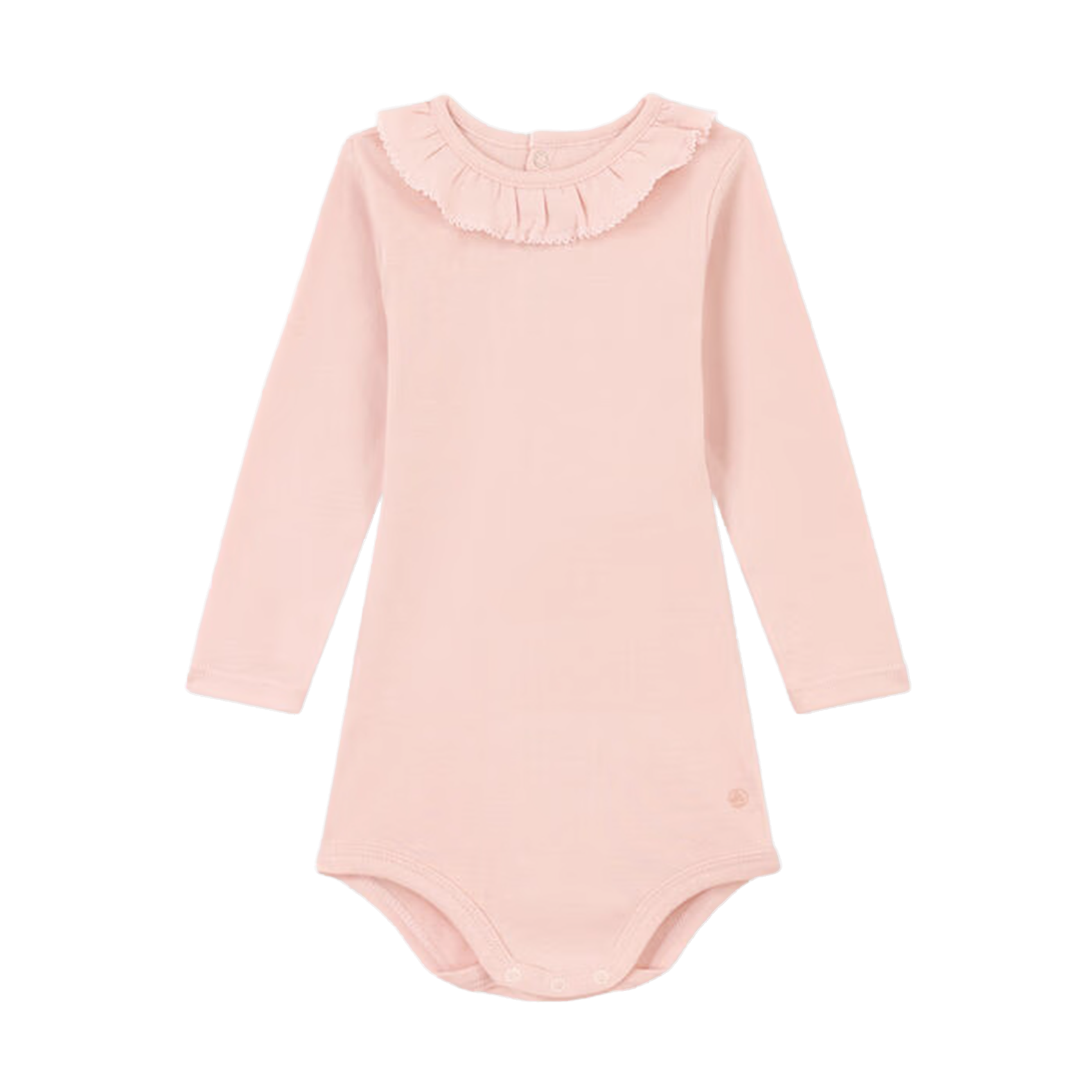 Body col rond en coton | Rose