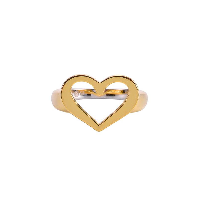 Bague Argent Doré Coeur Valentine
