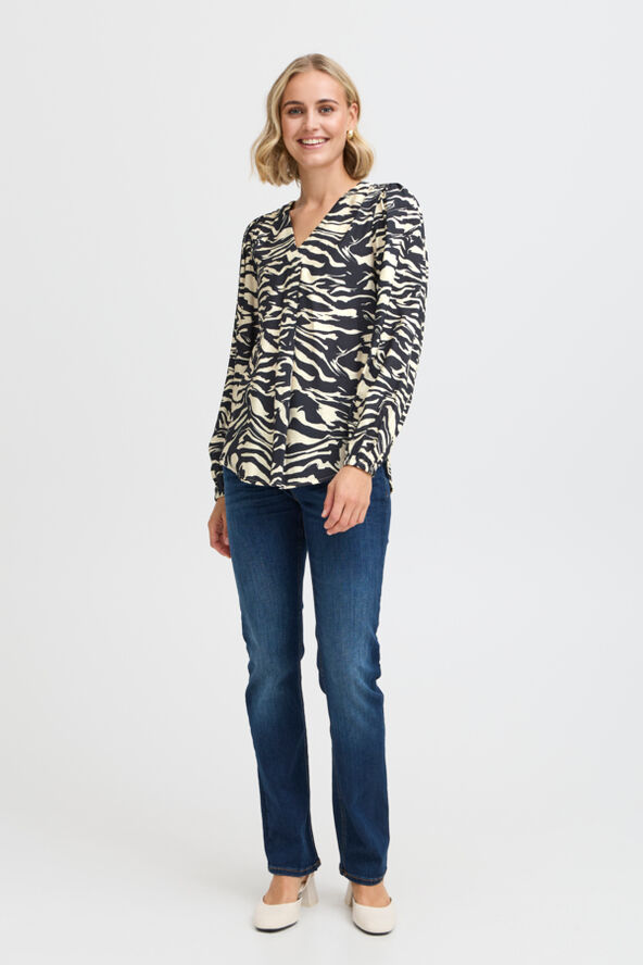 Fransa FRARIANA BL 4 Navy blazer aop ma24 02b