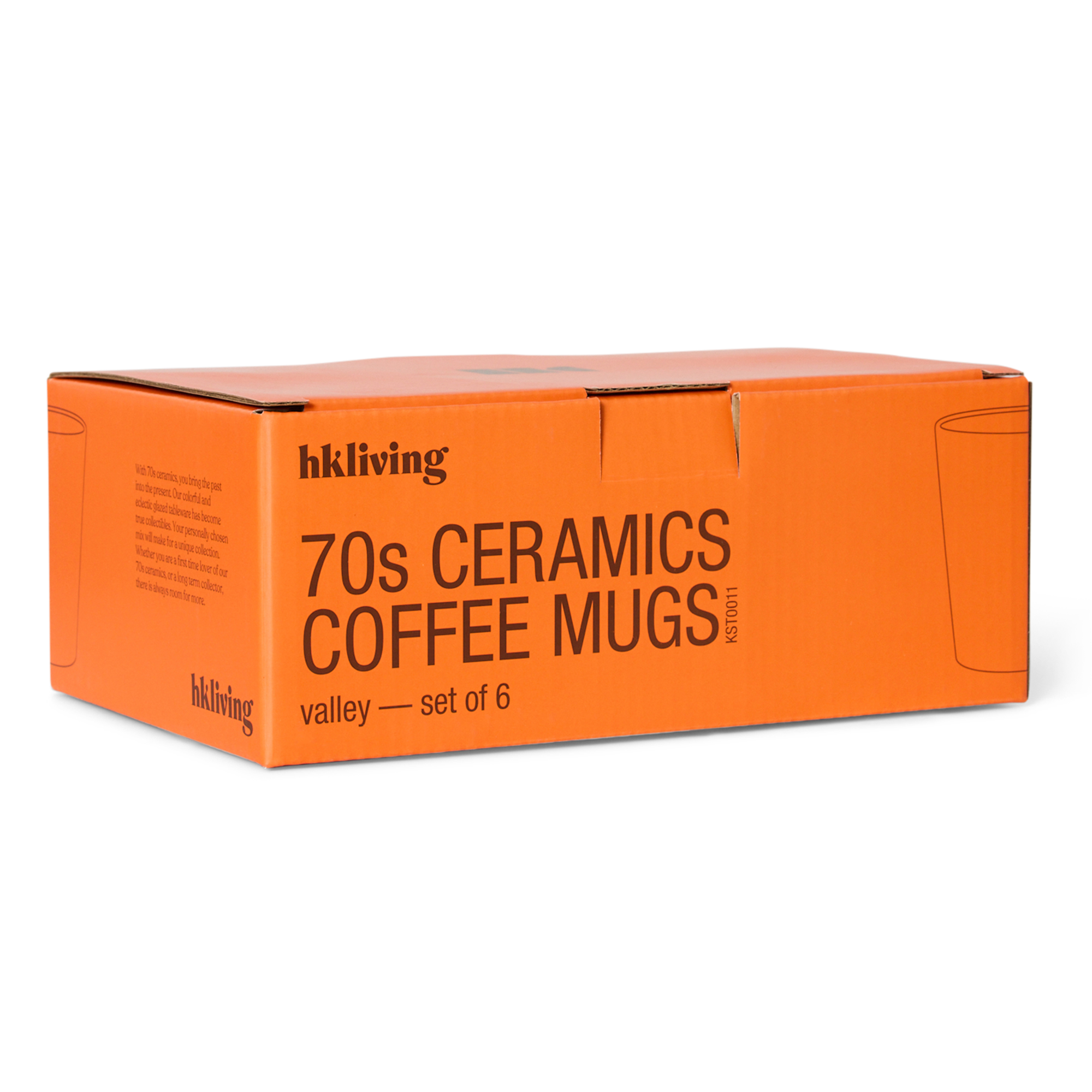 Servies 70's Ceramics Coffee Mugs valley - set van 6
