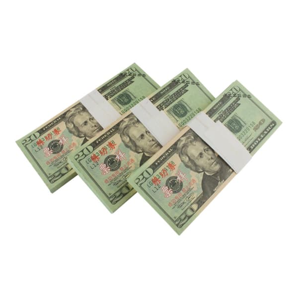 Lekepenger - 20 Amerikanske dollar (100 sedler)
