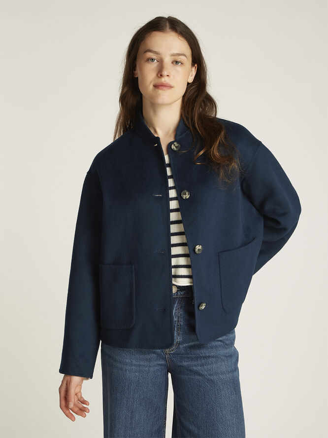 Tommy Hilfiger DF WOOL BOMBER JACKET Dark night navy