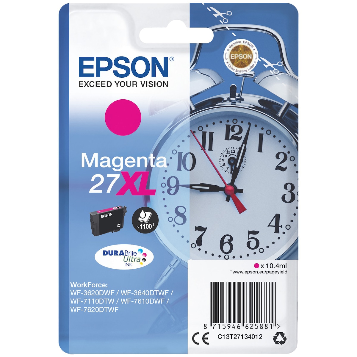 Epson blekkpatron DuraBrite Ultra 27XL Magenta