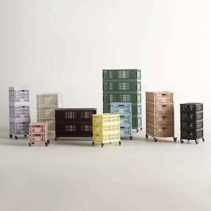HAY - Colour Crate Korb Cube, 29,5 x 29,5 cm, off-white, recycled