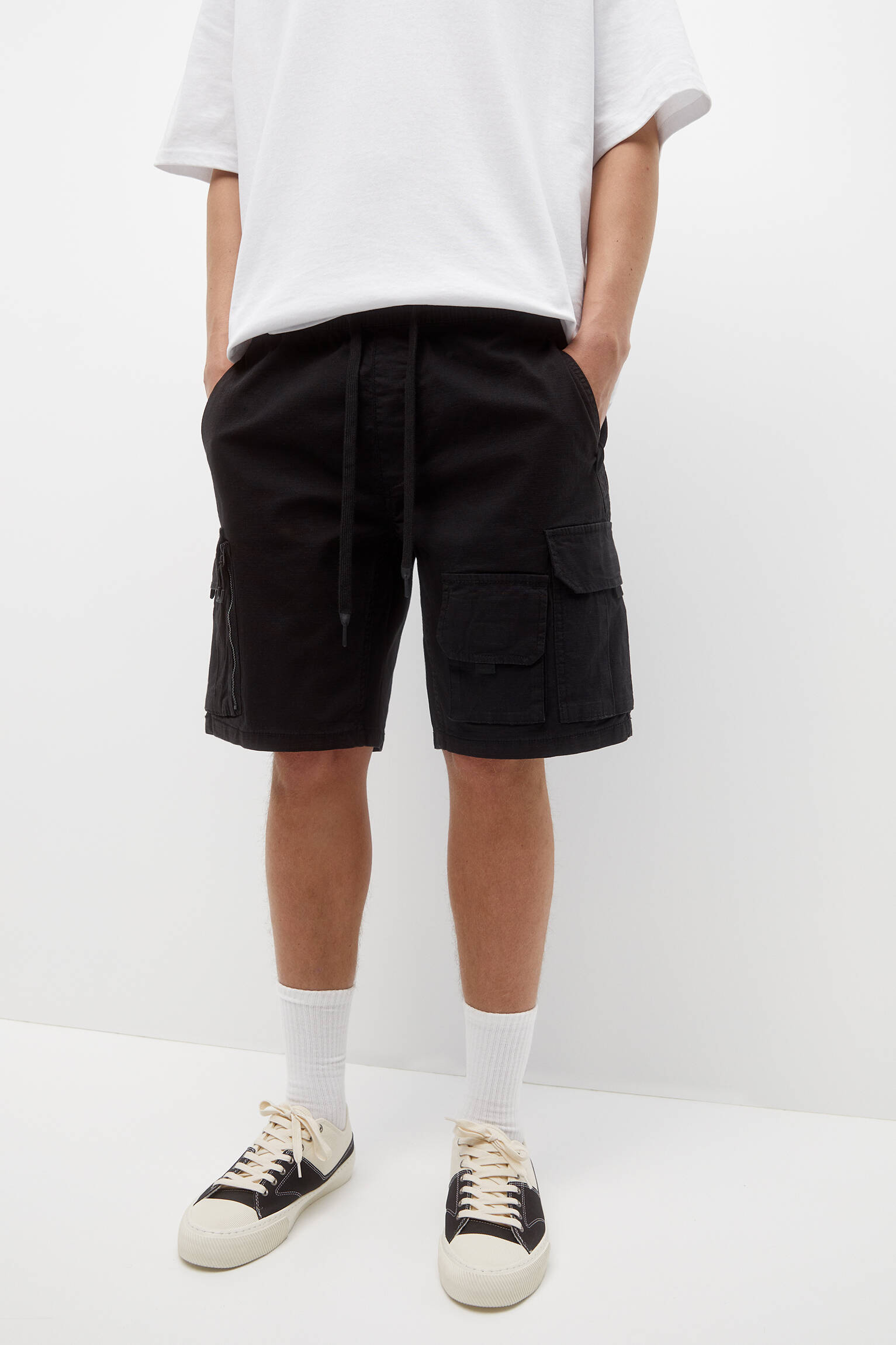 Bermuda cargo ripstop - preta