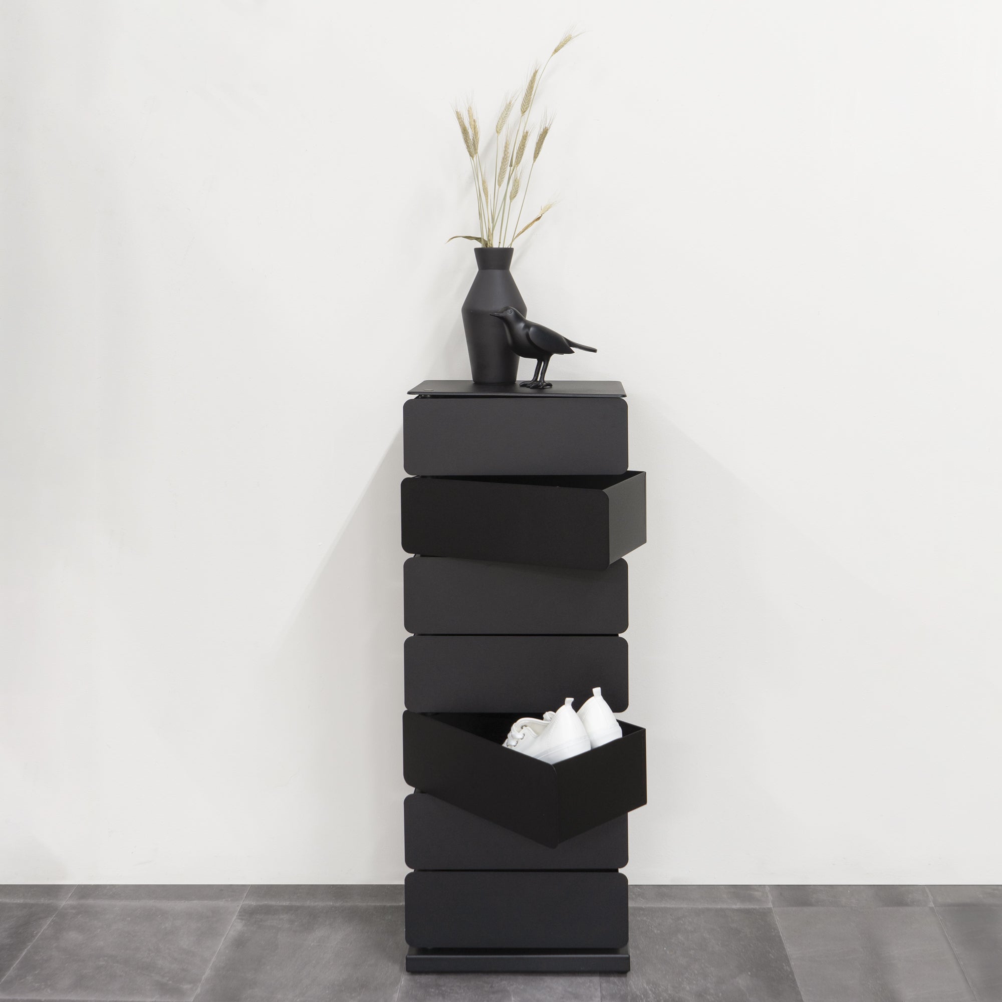 Spinder Design Joey 7 Schoenenkast - Zwart
