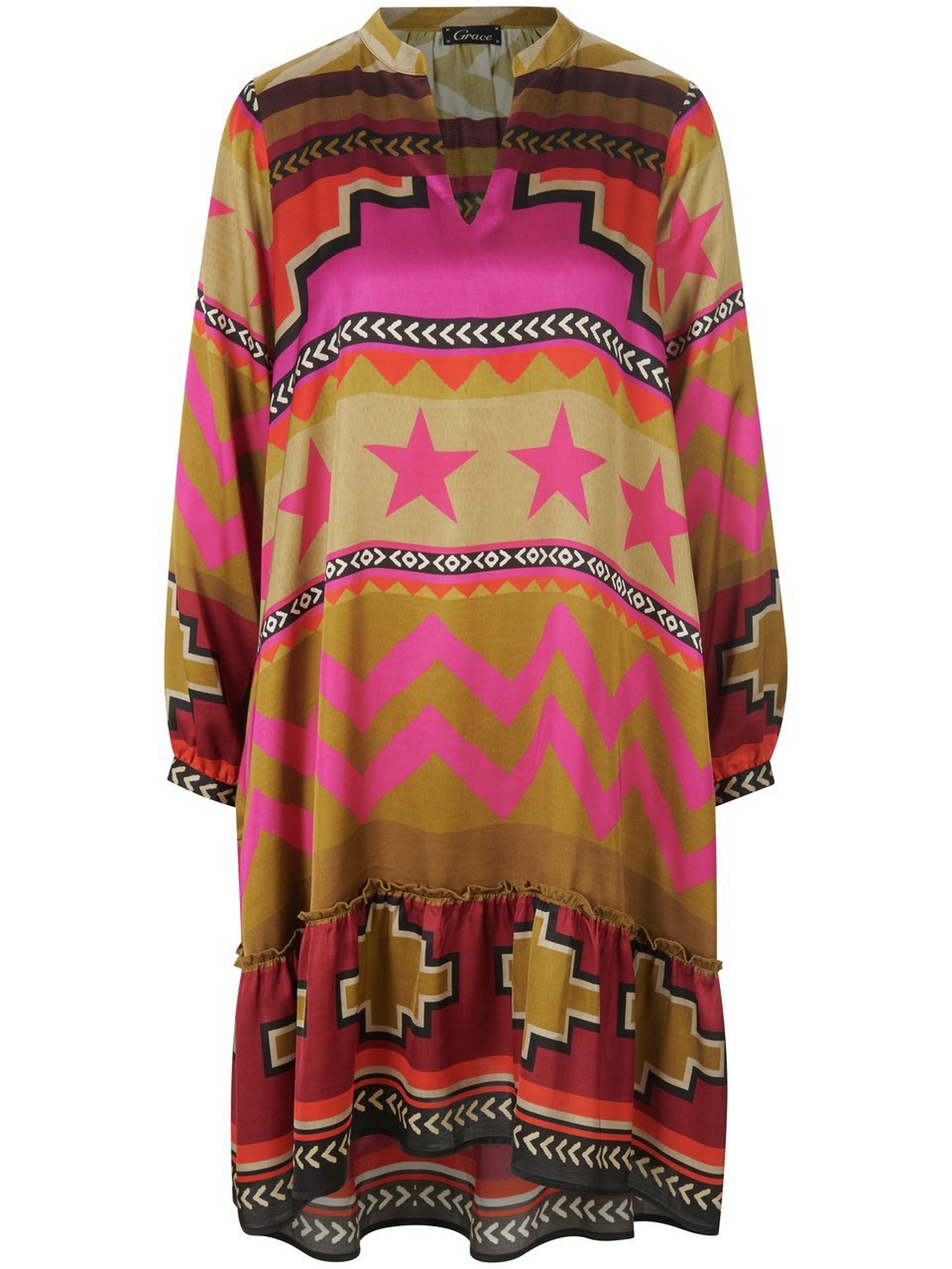 Kleid in A-Linie mit V-Ausschnitt