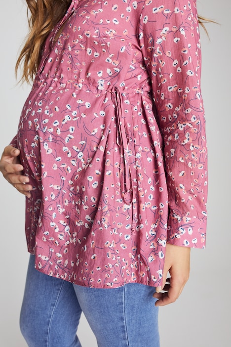 Bellieva-Hemdbluse, Still-Funktion, Langarm, Biobaumwolle, GOTS