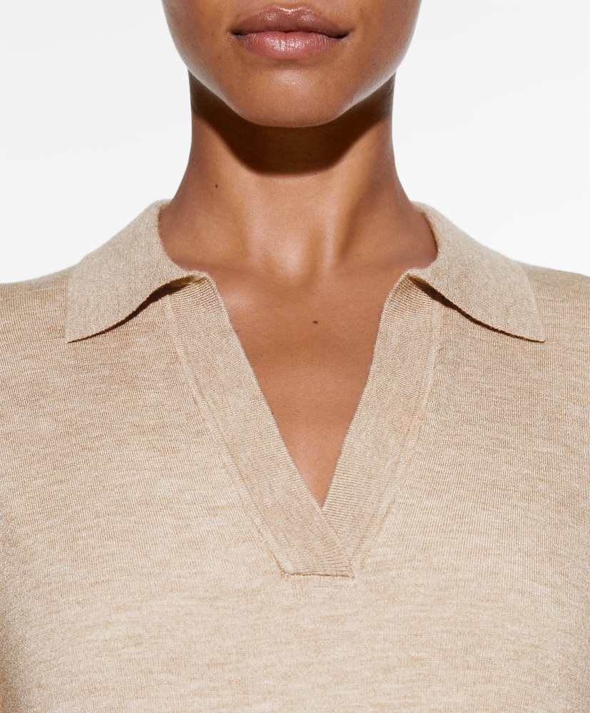 Vestido longo de malha fina