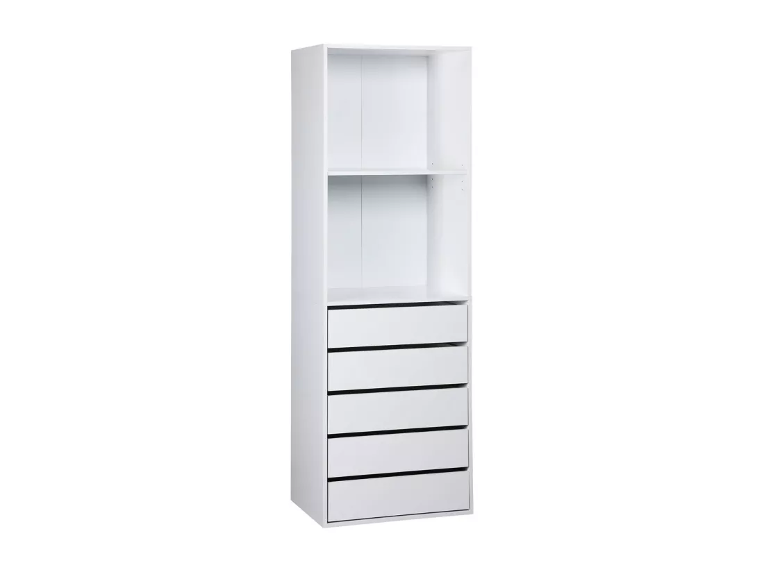 Kit dressing modulable avec 4 éléments. blanc. panneaux stratifiés