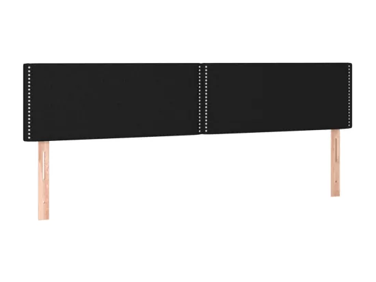 Sommier tapissier avec matelas et LED Noir 180x200 cm Tissu