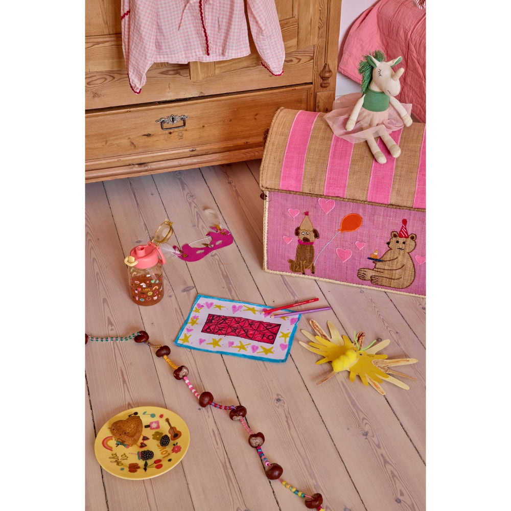 Køb Rice Unicorn Love Print Melamine Rund Børnetallerken
