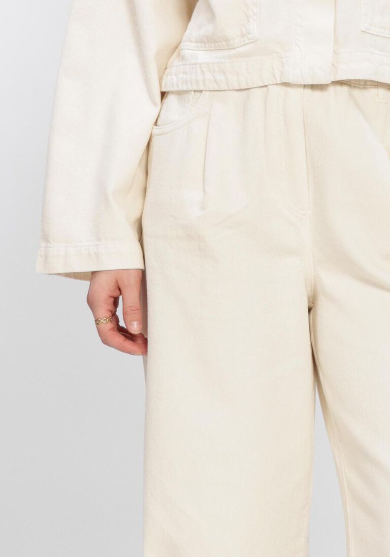 gebroken wit knit-ted wijde broek twiggy