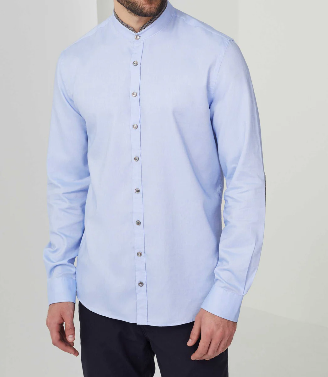 Chemise casual ciel-marron 