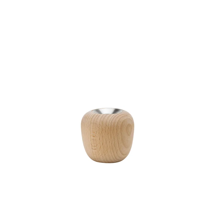 Stelton - Ora Kerzenständer, Ø 7,4 x H 7 cm, Buche