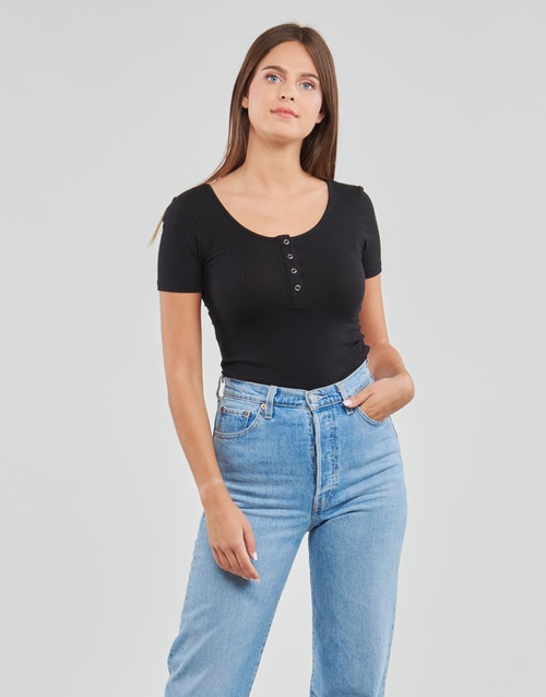 Pieces - PCKITTE SS TOP - Noir