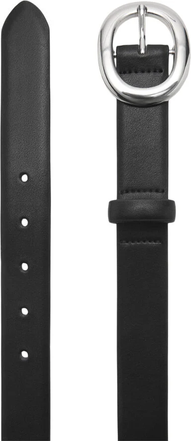 MANGO Rounded buckle belt Black