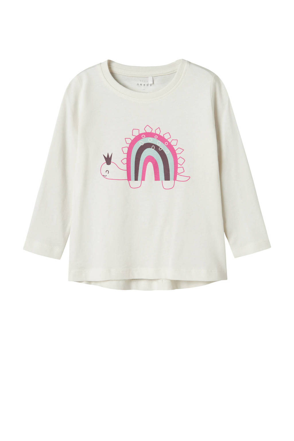 NAME IT longsleeve NMFVIOLET met printopdruk ecru