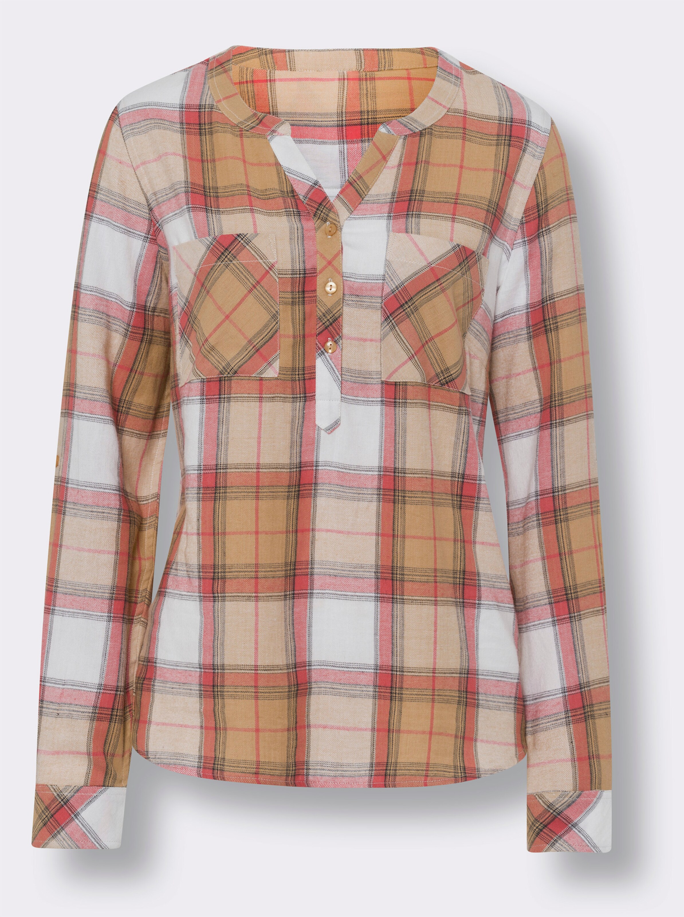 Flanell-Bluse