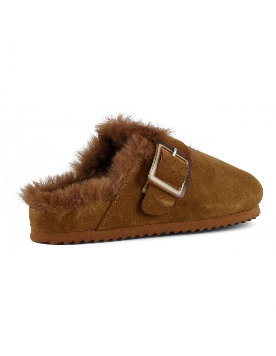 colors of california Sabots suede furry bio closed toe