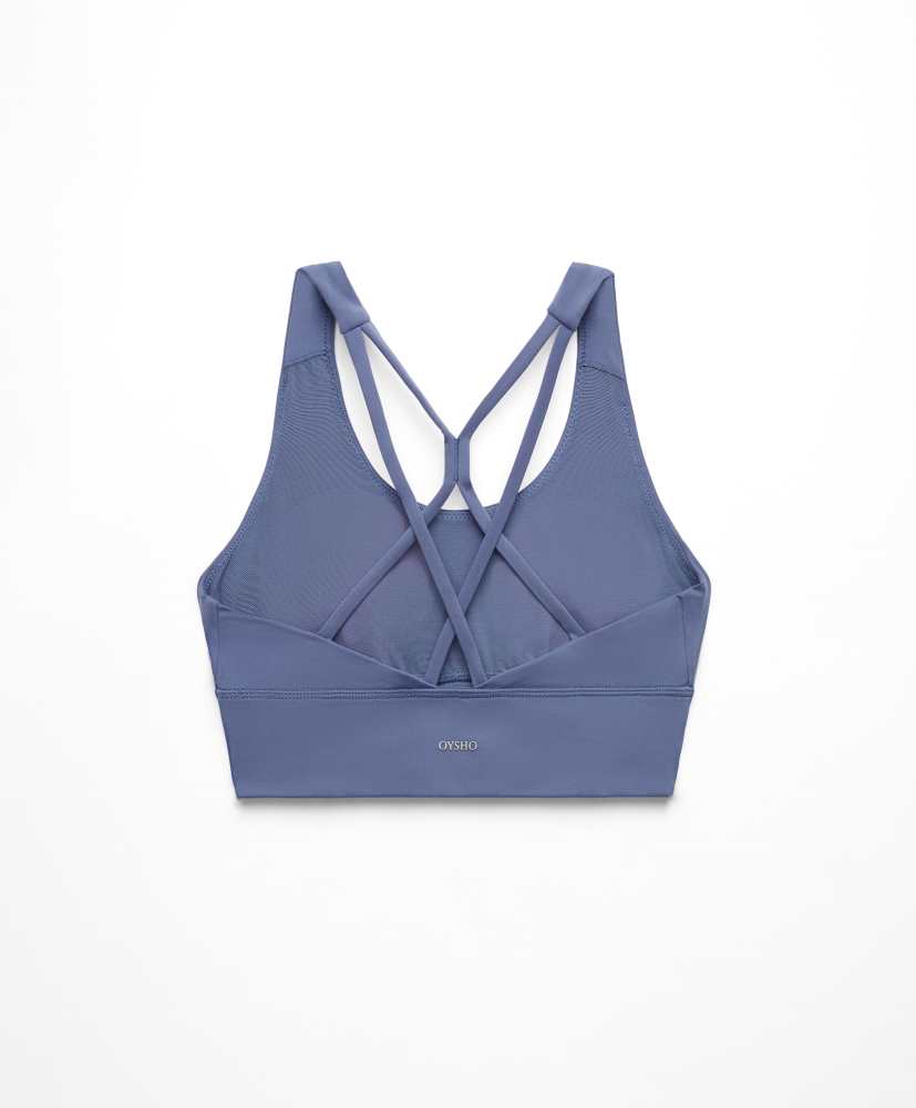 Sutiã esportivo com suporte médio para os seios.