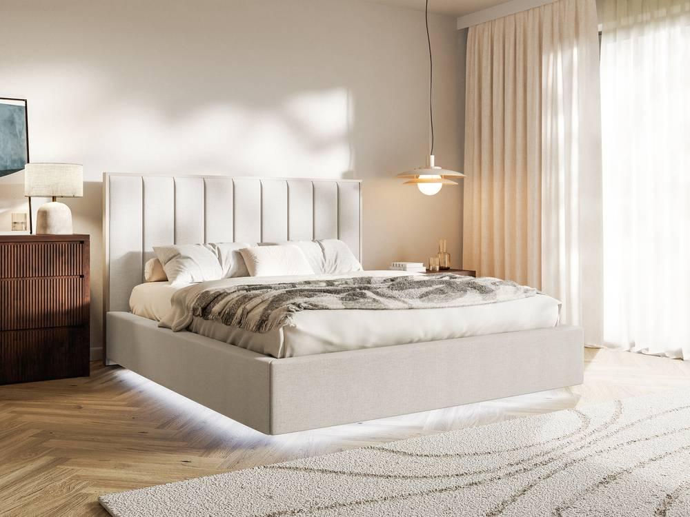 NADUVI Collection Bedframe Taavi chenille met verlichting 180 x 200 cm