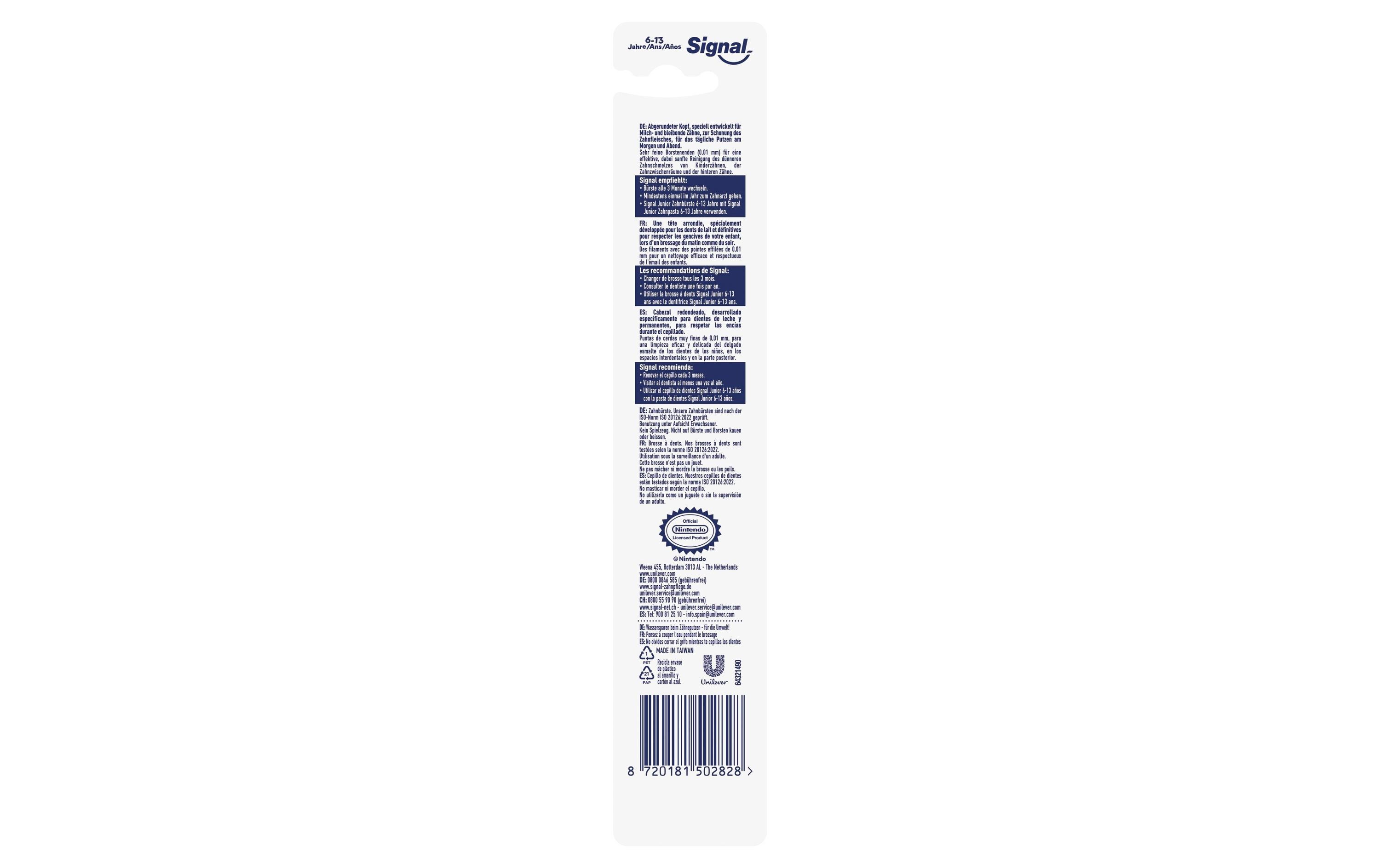 Handzahnbürste Junior Extra Soft AssortiertZahnbürste mit weichen Borsten für Kinderzähne
