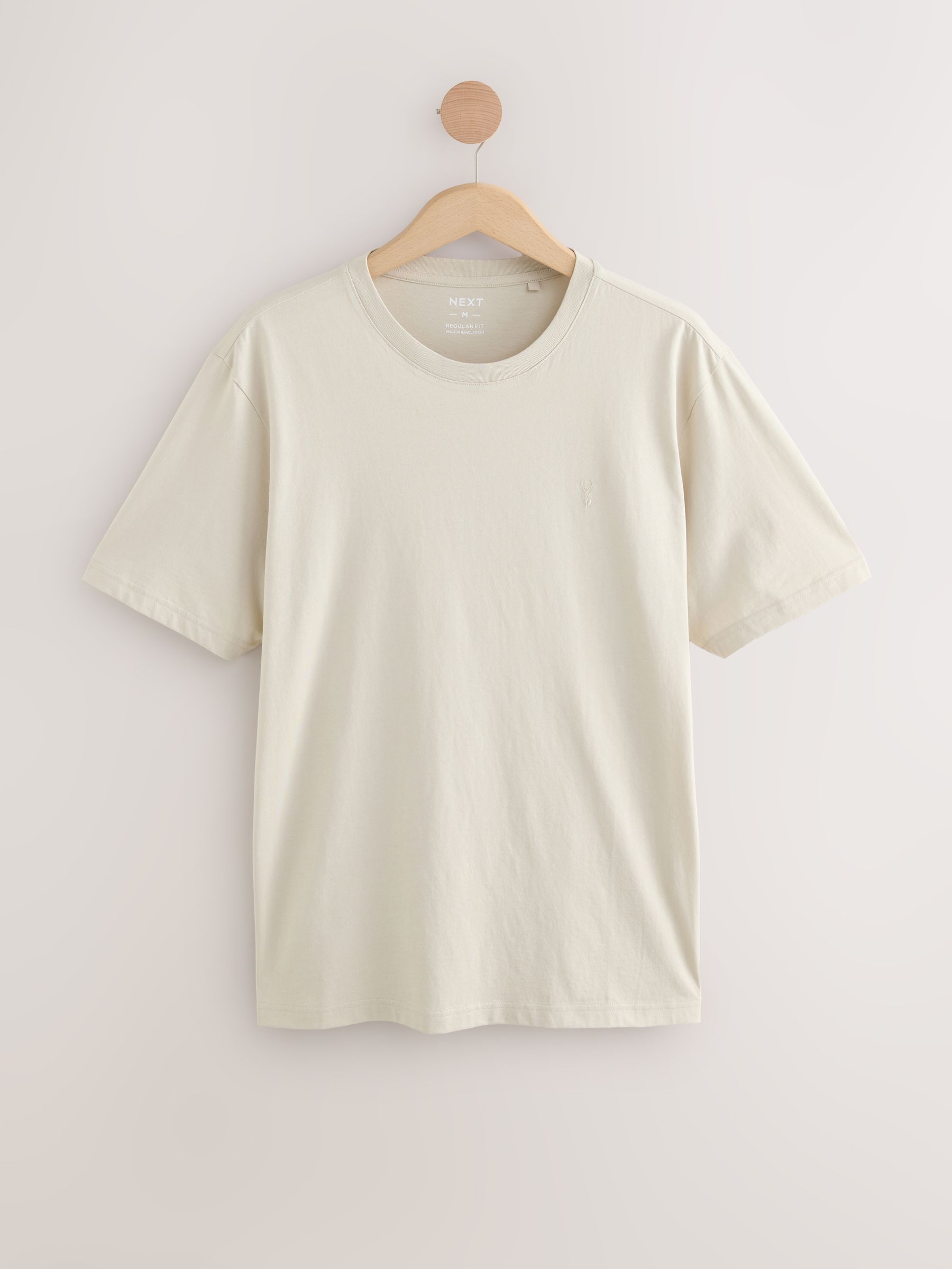 Grijs/roze/ecru/groen - Normale Pasvorm - Verpakking met 4 T-shirts